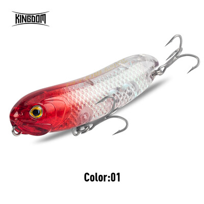 Kingdom Floating Pencil Naluca de pescuit Topwater 4.5g 7.5g 11.5g 19g Holograma 3D Nalucă artificială Minnow Hard Momeli de suprafață