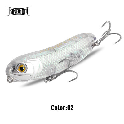 Kingdom Z-Dog 3D holograma Topwater žvejybos masalas 4,5 g 7,5 g 11,5 g 19 g dirbtinis pieštukas Minnow plūduriuojantis kietas masalas ant paviršiaus