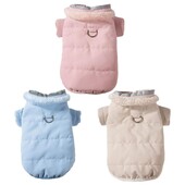 Žieminiai šunų rūbai Šilti šuniuko paltai šaltam orui su virvės žiedu Šilti šuns medvilniniai drabužiai Dvipusiai drabužiai rudens šventei