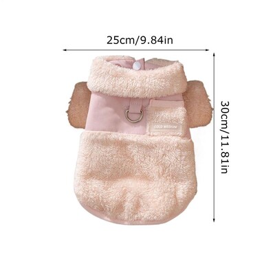 Žieminiai šunų rūbai Šilti šuniuko paltai šaltam orui su virvės žiedu Šilti šuns medvilniniai drabužiai Dvipusiai drabužiai rudens šventei