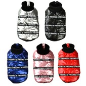 Šilti šunų drabužiai žieminiai stovintys antkakliai, vilnos viduje Bulldogo naminių gyvūnėlių liemenė šuniuko apranga Blizgi šuns striukė Neperpučiami drabužiai