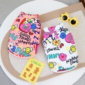 Žieminiai šunų liemenių paltai Šilti šunų drabužiai mažiems šunims Graffiti Print Puppy Striukė Prabangus Katės striukės Kailis Minkšti naminių šunų drabužiai