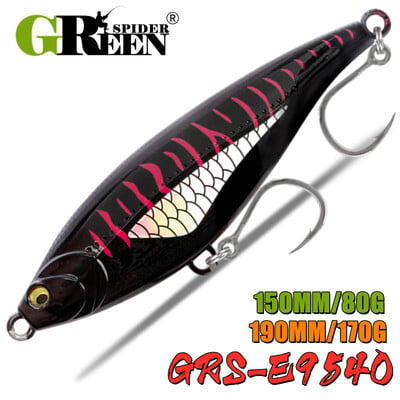 GREENSPIDER 80g 170g Stickbait Pencil Fishing Lure Variable Sinking Shore Cast Jigs Τεχνητό σκληρό δόλωμα Δέλεαρ αλιείας αλμυρού νερού