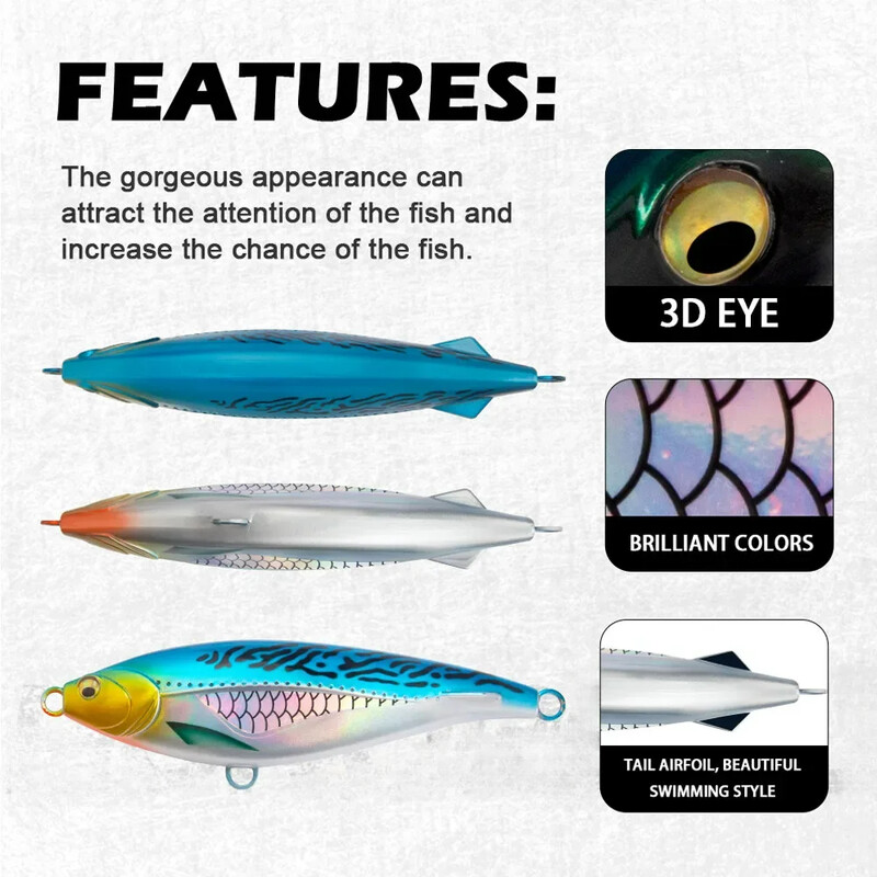 GREENSPIDER 80g 170g Stickbait pieštukinis žvejybos masalas, kintamasis skęstantis krante, užmetimas, dirbtinis kietas masalas, sūraus vandens žvejybos masalas