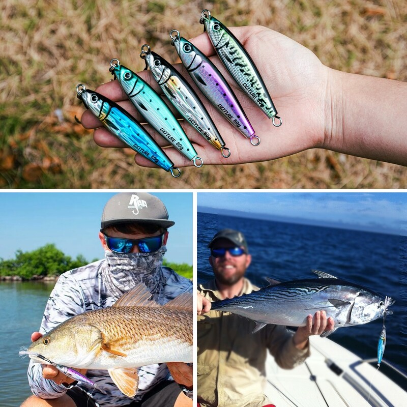 GOTURE 1kom Tonuća olovka mamac 60g 80g 100g 150g Tvrdi mamci Umjetni vobleri 3D Fisheye Bass Carp Ribolovni pribor Swimbait