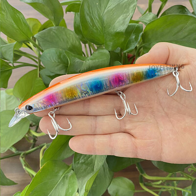 Plaukiojantis Minnow žvejybos masalas 130mm 25g Minnow vobleris pakrantėje Isca Pesca Casting Bass Lydekos karpių žvejybos plastikinis kietas masalas 9100