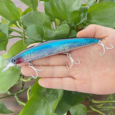 Plaukiojantis Minnow žvejybos masalas 130mm 25g Minnow vobleris pakrantėje Isca Pesca Casting Bass Lydekos karpių žvejybos plastikinis kietas masalas 9100