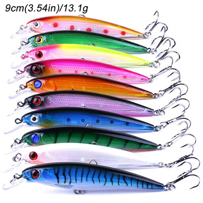 10 vnt / Lot Minnow 5g 9g 14g 26g žvejybos masalas Plūduriuojantis Jerkbait skęstantis vobleris Pesca Tackle Treble Hooks Swimbait dirbtinis masalas