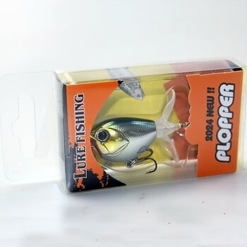 MUKUN 5CM 6G 6CM 11G Topwater Whopper Popper Въртяща се двойна опашка на витлото Изкуствена примамка за риболовни примамки за бас щука