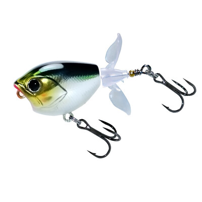 MUKUN 5CM 6G 6CM 11G Topwater Whopper Popper rotirajući dvostruki repni propeler Umjetni mamac za lov na štuku