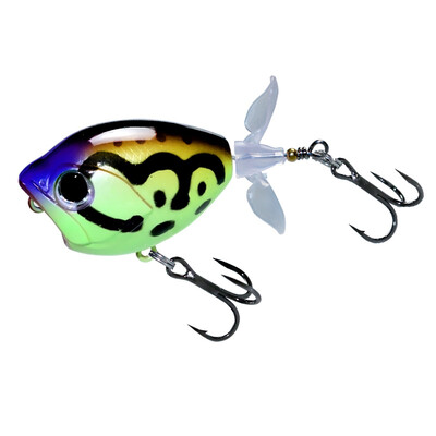 MUKUN 5CM 6G 6CM 11G Topwater Whopper Popper rotirajući dvostruki repni propeler Umjetni mamac za lov na štuku