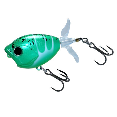 MUKUN 5CM 6G 6CM 11G Topwater Whopper Popper rotirajući dvostruki repni propeler Umjetni mamac za lov na štuku