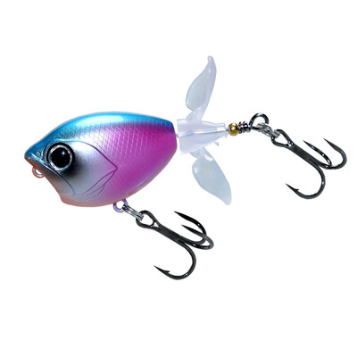 MUKUN 5CM 6G 6CM 11G Topwater Whopper Popper rotirajući dvostruki repni propeler Umjetni mamac za lov na štuku