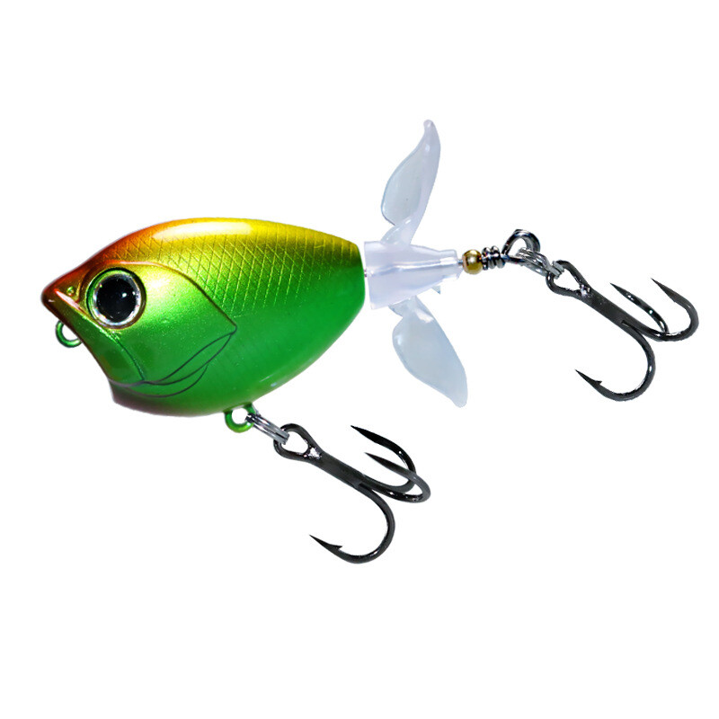 MUKUN 5CM 6G 6CM 11G Topwater Whopper Popper rotirajući dvostruki repni propeler Umjetni mamac za lov na štuku