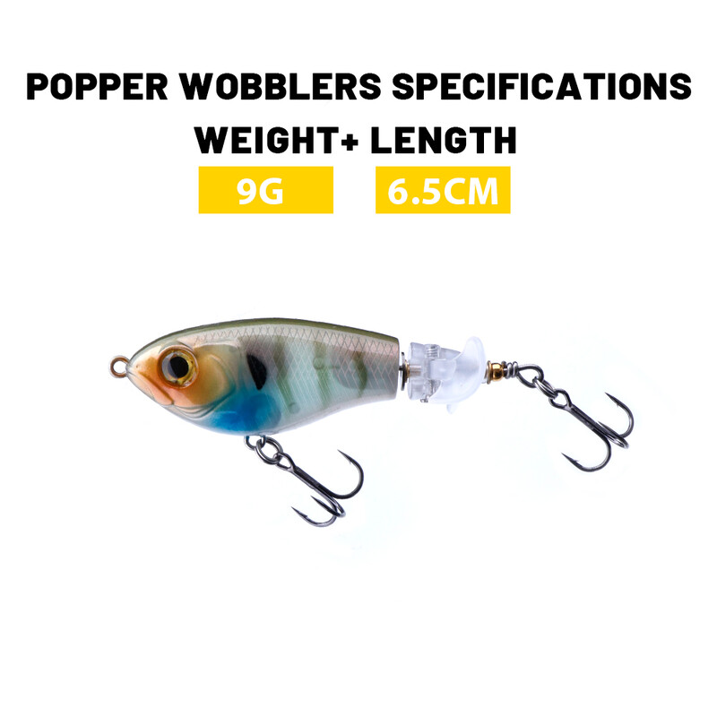 VTAVTA plūduriuojantis dvisraigtinis žvejybos masalas 65 mm 9 g minkštas besisukantis uodegos sraigtas, kietas masalas, ešerys, skirtas karpių lydekai