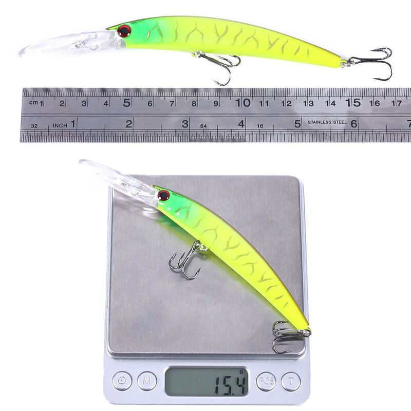6gab/komplekts lāzera Minnow zvejas māneklis 15CM/15G komplekts mākslīgais vobleris Topwater Bait Pesca Hard Crankbait Tackle for Bass