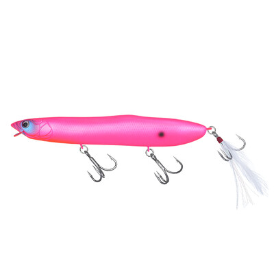 Pesca Topwater Bass žvejybos masalas Kietas masalas Geležinės burnos Jagi Mouth 128mm 25g Plaukiojantis Pieštukas Masalas Popper Isca Dirbtinis lydekai