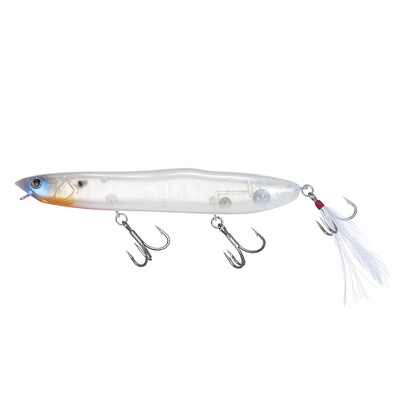 Pesca Topwater Bass žvejybos masalas Kietas masalas Geležinės burnos Jagi Mouth 128mm 25g Plaukiojantis Pieštukas Masalas Popper Isca Dirbtinis lydekai