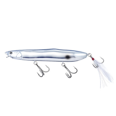 Pesca Topwater Bass žvejybos masalas Kietas masalas Geležinės burnos Jagi Mouth 128mm 25g Plaukiojantis Pieštukas Masalas Popper Isca Dirbtinis lydekai