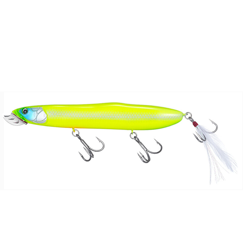 Pesca Topwater Bass žvejybos masalas Kietas masalas Geležinės burnos Jagi Mouth 128mm 25g Plaukiojantis Pieštukas Masalas Popper Isca Dirbtinis lydekai