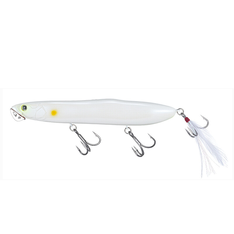 Pesca Topwater Bass žvejybos masalas Kietas masalas Geležinės burnos Jagi Mouth 128mm 25g Plaukiojantis Pieštukas Masalas Popper Isca Dirbtinis lydekai