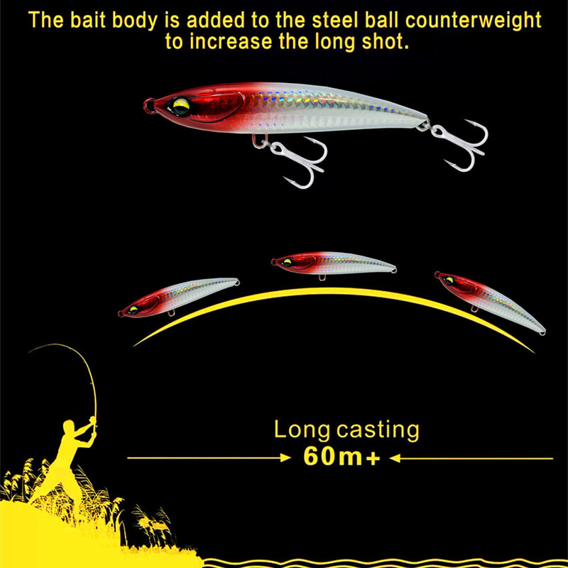 GREENSPIDER 103 mm 30 g skęstantis pieštuku žvejybos masalas Ilgai užmetamas vobleris Dirbtinis kietas masalas sūraus vandens žiemos jūrinės žvejybos masalas