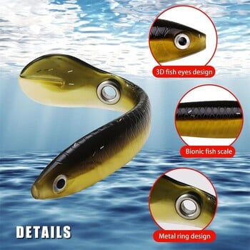 5 бр. Loach Мека стръв 10 см/6 г Риболовни примамки Swing Tail Bait Paddle Swimbait Бавно потъващи Bionic плувни примамки Bass Swimbaits