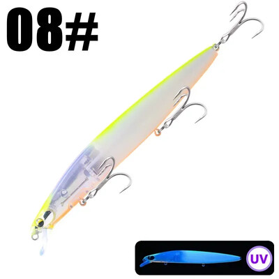 GREENSPIDER Jauns UV 145mm/27g Peldošs Minnow Long Casting Hard Bait Flash Blade Vobleris zvejas vilinājums Sea Bass Lure