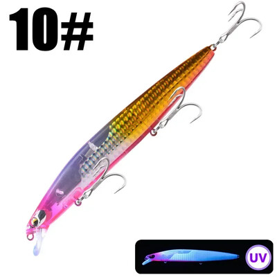 GREENSPIDER Jauns UV 145mm/27g Peldošs Minnow Long Casting Hard Bait Flash Blade Vobleris zvejas vilinājums Sea Bass Lure