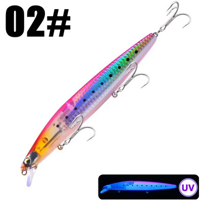 GREENSPIDER Jauns UV 145mm/27g Peldošs Minnow Long Casting Hard Bait Flash Blade Vobleris zvejas vilinājums Sea Bass Lure