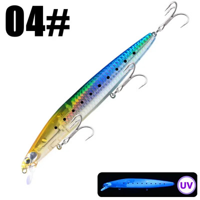 GREENSPIDER Jauns UV 145mm/27g Peldošs Minnow Long Casting Hard Bait Flash Blade Vobleris zvejas vilinājums Sea Bass Lure