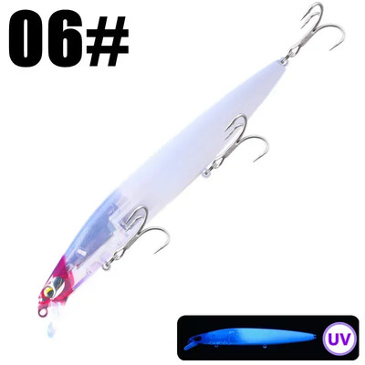 GREENSPIDER Jauns UV 145mm/27g Peldošs Minnow Long Casting Hard Bait Flash Blade Vobleris zvejas vilinājums Sea Bass Lure