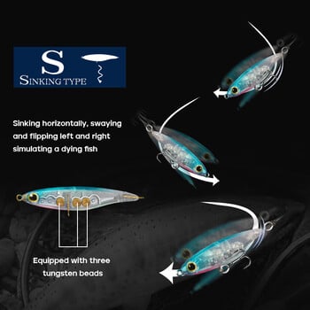 LETOYO 2,9 g/4,2 g потъваща примамка с молив Mini Horizontal Tremor потъващи твърди примамки Пълен плуващ слой примамки за пъстърва
