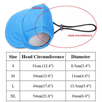 Шапка за домашни любимци с дупки за уши Регулируема бейзболна шапка за големи средни малки кучета Лятна шапка за кучета Шапка за слънце Туризъм на открито Продукти за домашни любимци