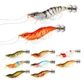 Naujas Luminous Squid Jig Wood Shrimp 10g/15g Skęstantis aštuonkojis Egi Vobleris dirbtinis kietas masalas Sepijos kabliukas jūrinės žvejybos reikmenys