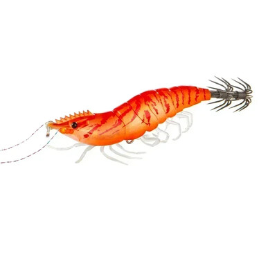 Naujas Luminous Squid Jig Wood Shrimp 10g/15g Skęstantis aštuonkojis Egi Vobleris dirbtinis kietas masalas Sepijos kabliukas jūrinės žvejybos reikmenys