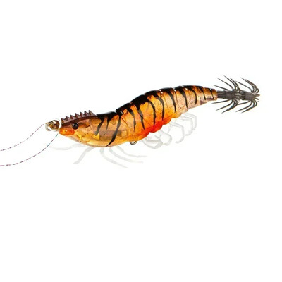 Naujas Luminous Squid Jig Wood Shrimp 10g/15g Skęstantis aštuonkojis Egi Vobleris dirbtinis kietas masalas Sepijos kabliukas jūrinės žvejybos reikmenys