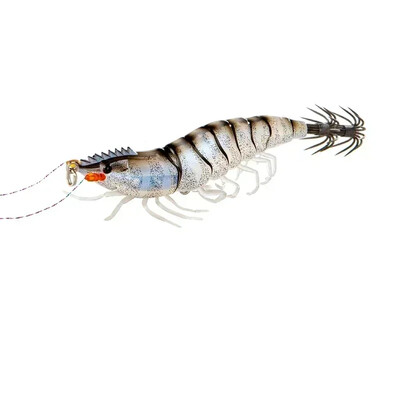 Naujas Luminous Squid Jig Wood Shrimp 10g/15g Skęstantis aštuonkojis Egi Vobleris dirbtinis kietas masalas Sepijos kabliukas jūrinės žvejybos reikmenys