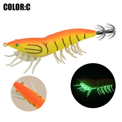 Šviečiantys kalmarų masalai kalmarų kabliukai žvejybos masalai Minkštos pėdos Squid Jig simuliacija Silikono aštuonkojų masalas žvejybos reikmenys pesca