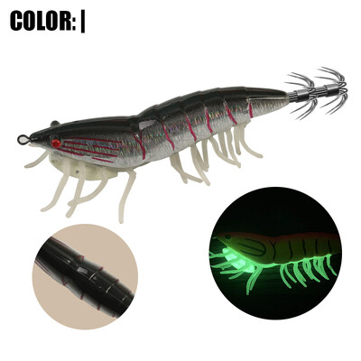 Šviečiantys kalmarų masalai kalmarų kabliukai žvejybos masalai Minkštos pėdos Squid Jig simuliacija Silikono aštuonkojų masalas žvejybos reikmenys pesca