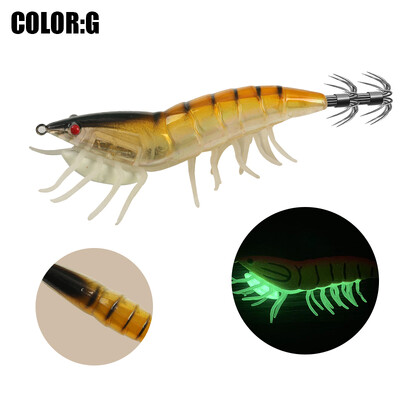 Šviečiantys kalmarų masalai kalmarų kabliukai žvejybos masalai Minkštos pėdos Squid Jig simuliacija Silikono aštuonkojų masalas žvejybos reikmenys pesca