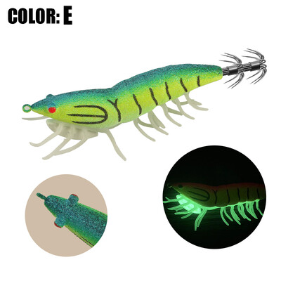 Šviečiantys kalmarų masalai kalmarų kabliukai žvejybos masalai Minkštos pėdos Squid Jig simuliacija Silikono aštuonkojų masalas žvejybos reikmenys pesca