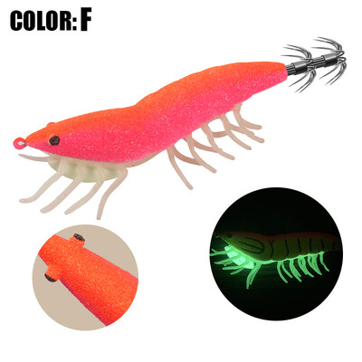 Šviečiantys kalmarų masalai kalmarų kabliukai žvejybos masalai Minkštos pėdos Squid Jig simuliacija Silikono aštuonkojų masalas žvejybos reikmenys pesca