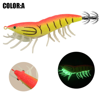 Šviečiantys kalmarų masalai kalmarų kabliukai žvejybos masalai Minkštos pėdos Squid Jig simuliacija Silikono aštuonkojų masalas žvejybos reikmenys pesca