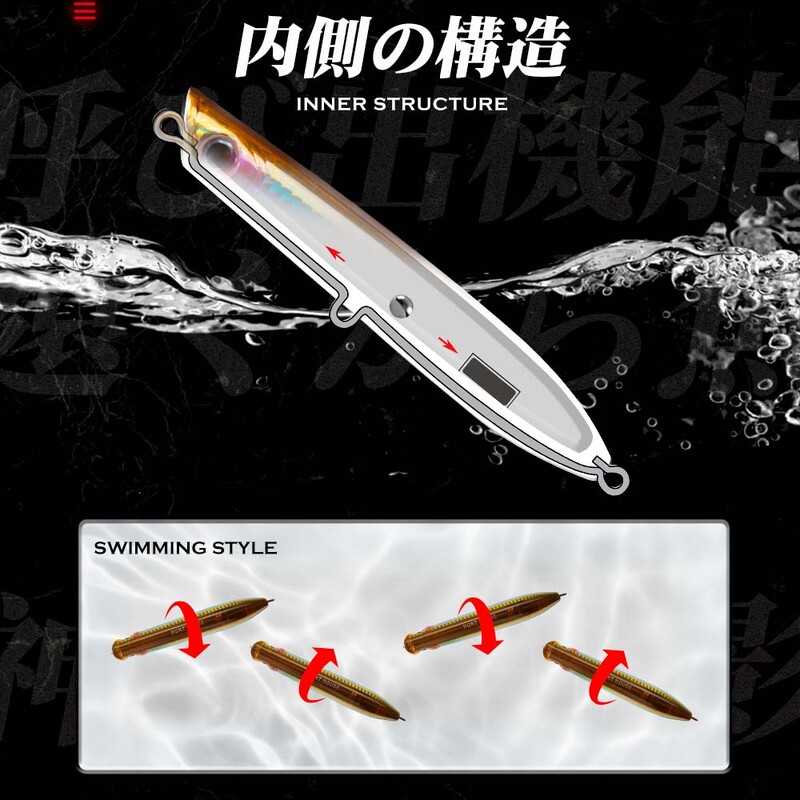 Hunthouse Fishing Topwater Popper Pencil Lure 130mm 30g Sālsūdens peldošas virsmas WTD Stickbait Wobble jūras asaru tunzivju piederumiem