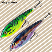 Magnisher Glide Jerkbait Big Game Makšķerēšanas mānekļi Cietie mākslīgie līdakas muskusa ēsma Jerk Wobble Fast Sink Jerkbait 15cm 81g piederumi