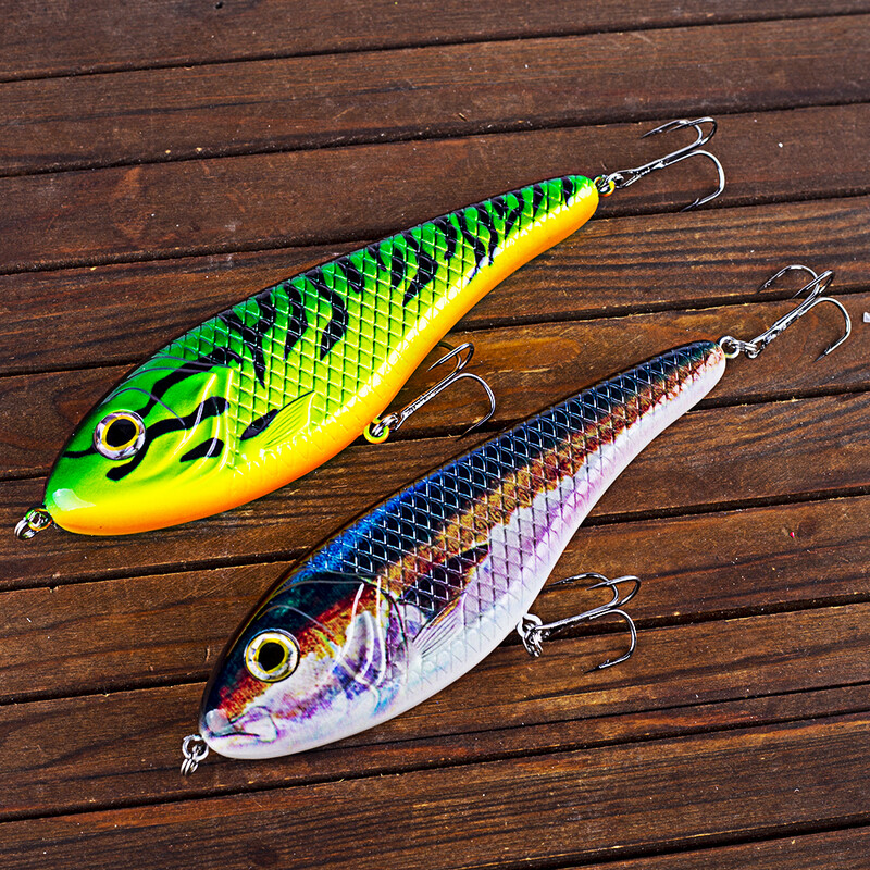 Magnisher Glide Jerkbait Big Game Makšķerēšanas mānekļi Cietie mākslīgie līdakas muskusa ēsma Jerk Wobble Fast Sink Jerkbait 15cm 81g piederumi