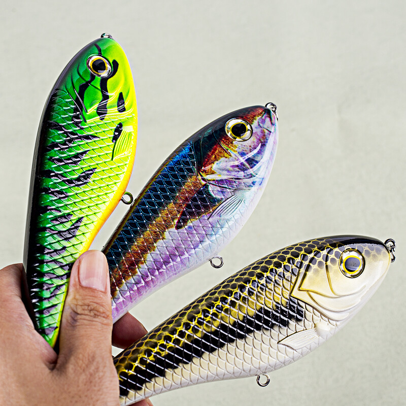 Magnisher Glide Jerkbait Big Game Makšķerēšanas mānekļi Cietie mākslīgie līdakas muskusa ēsma Jerk Wobble Fast Sink Jerkbait 15cm 81g piederumi