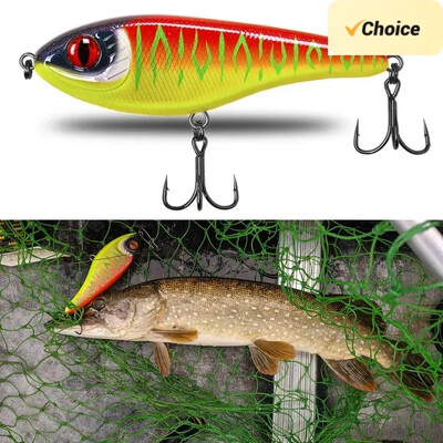 TSUYOKI Mošusni jerkbaits sporo tonući slajder mamci 90mm/105mm glasan zvuk Crankbaits Westin mamac jerkbait za ribolov štuke