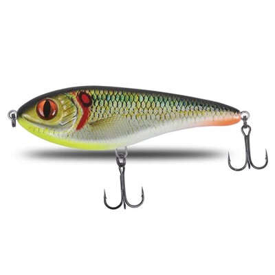 TSUYOKI Musky Jerkbaits Slow Sking Slider Lures 90mm/105mm Loud Sound Crankbaits Westin Lure Jerkbait Fishing for Pike Walleye